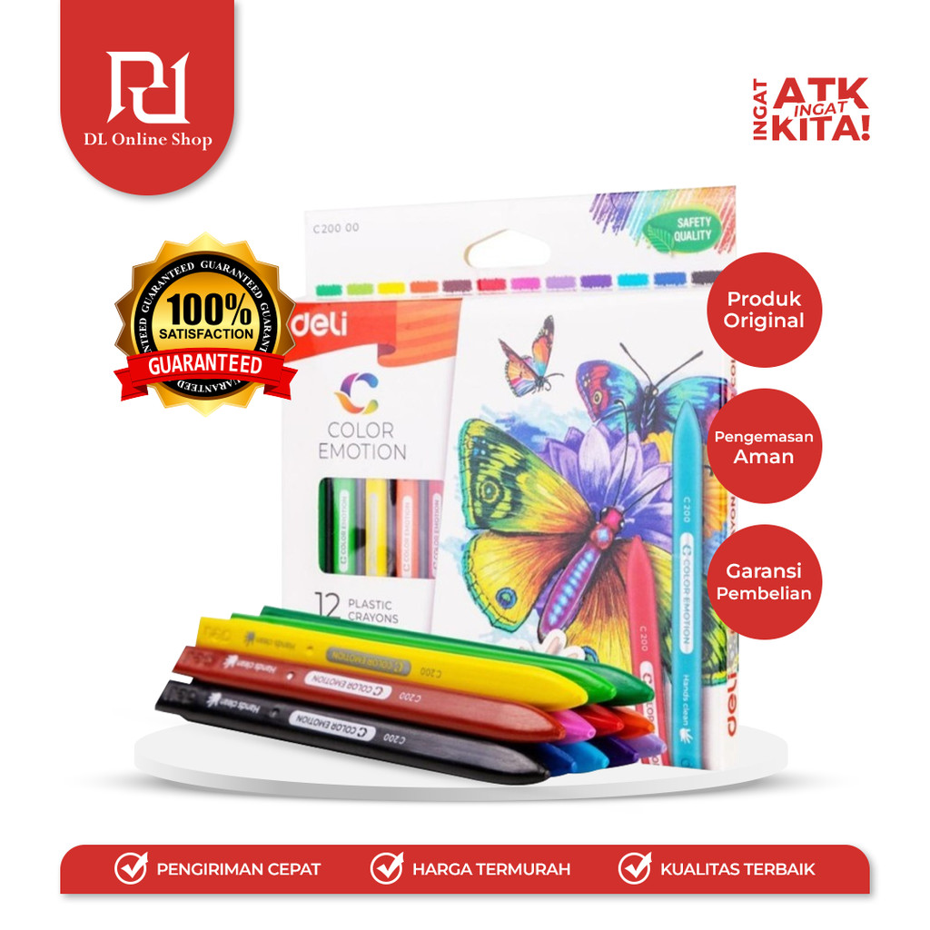 

DELI KRAYON PLASTIK/ PLASTIC CRAYON 12 EC20000 (1SET)