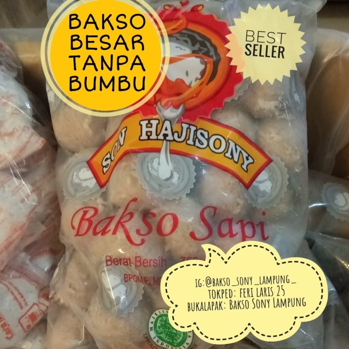 

Bakso Son Haji / Soni Lampung Daging Sapi 100% Asli
