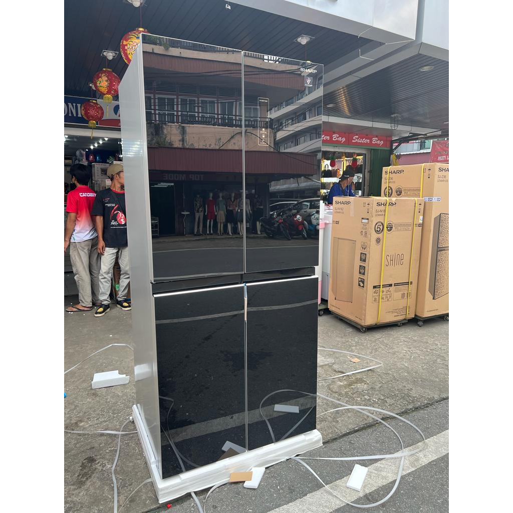 SHARP SJ-IF51PG-BK KULKAS 4 PINTU INVERTER BLACK GLASS DOOR