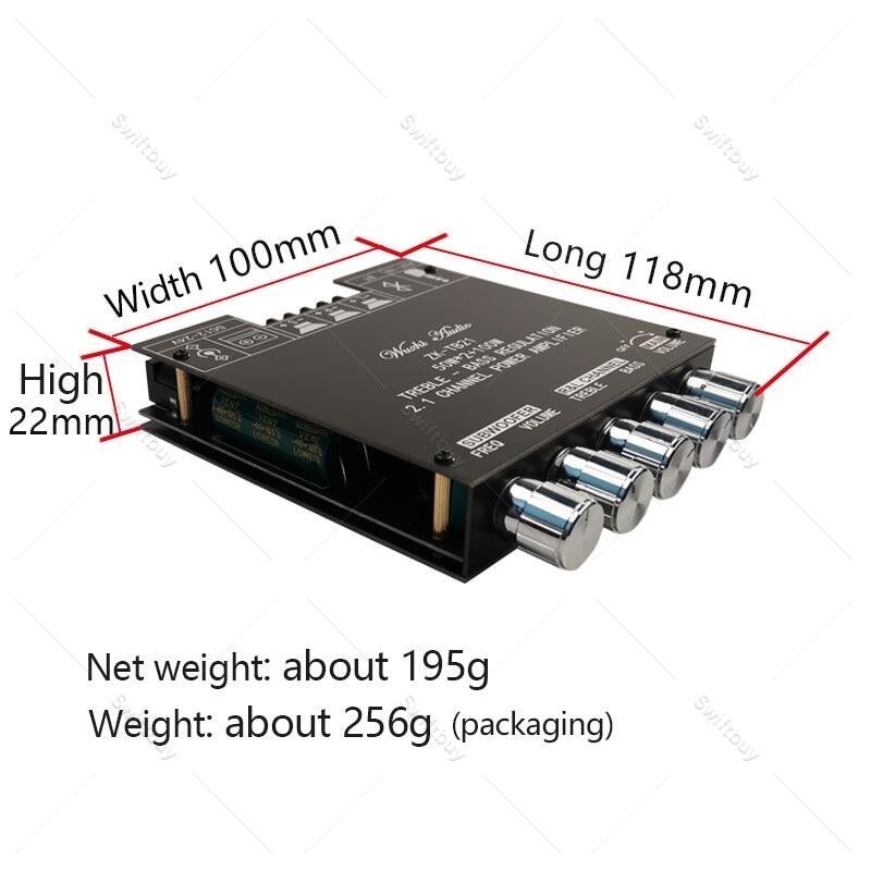 RB ZK-MT21 ZK-TB21Papan Amplifier Bluetooth Digital Power Amplifier Modul TPA3116 2*50W + 100W AUX