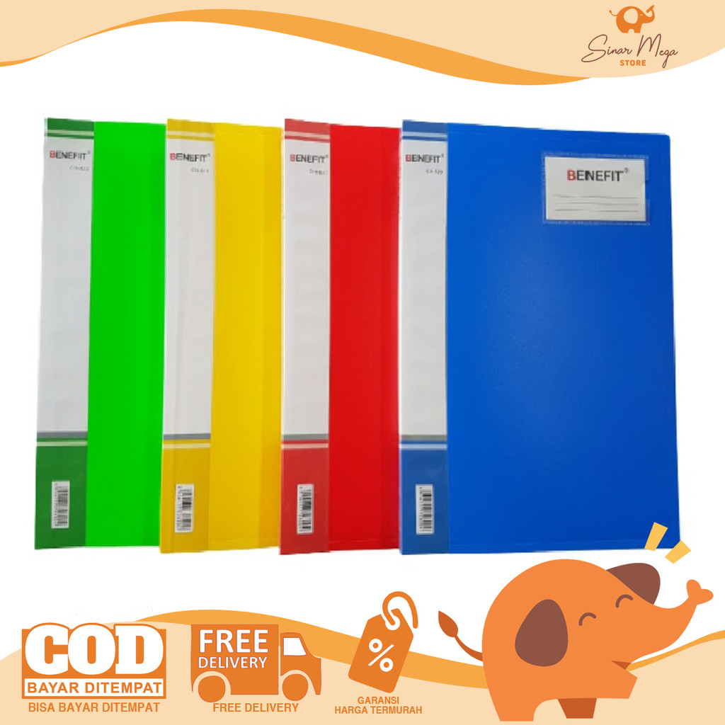 

Benefit Clear Holder 20 Sheet CH-820 F4 / Folder File / Clear Boook Map Dokumen Plastik