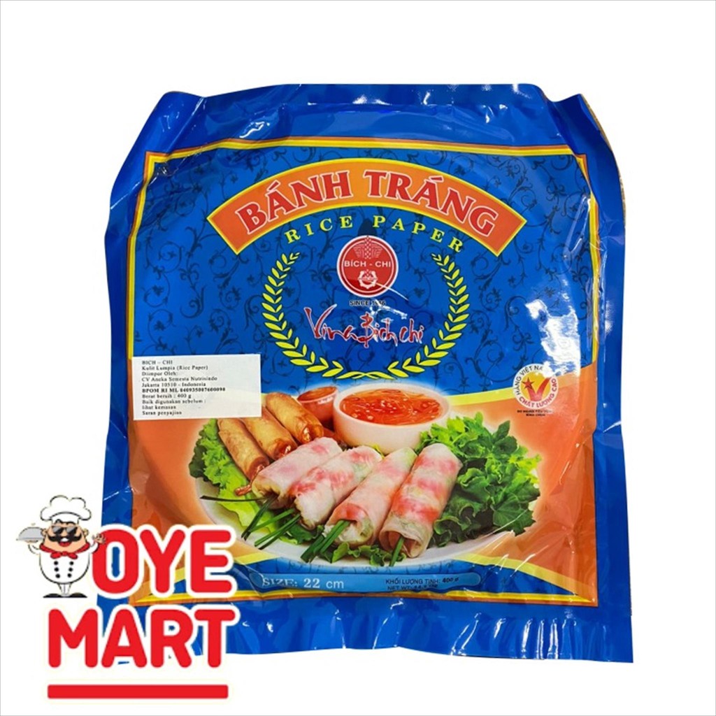 

BANH TRANG BICH CHI RICE PAPER 400GR/KULIT LUMPIA