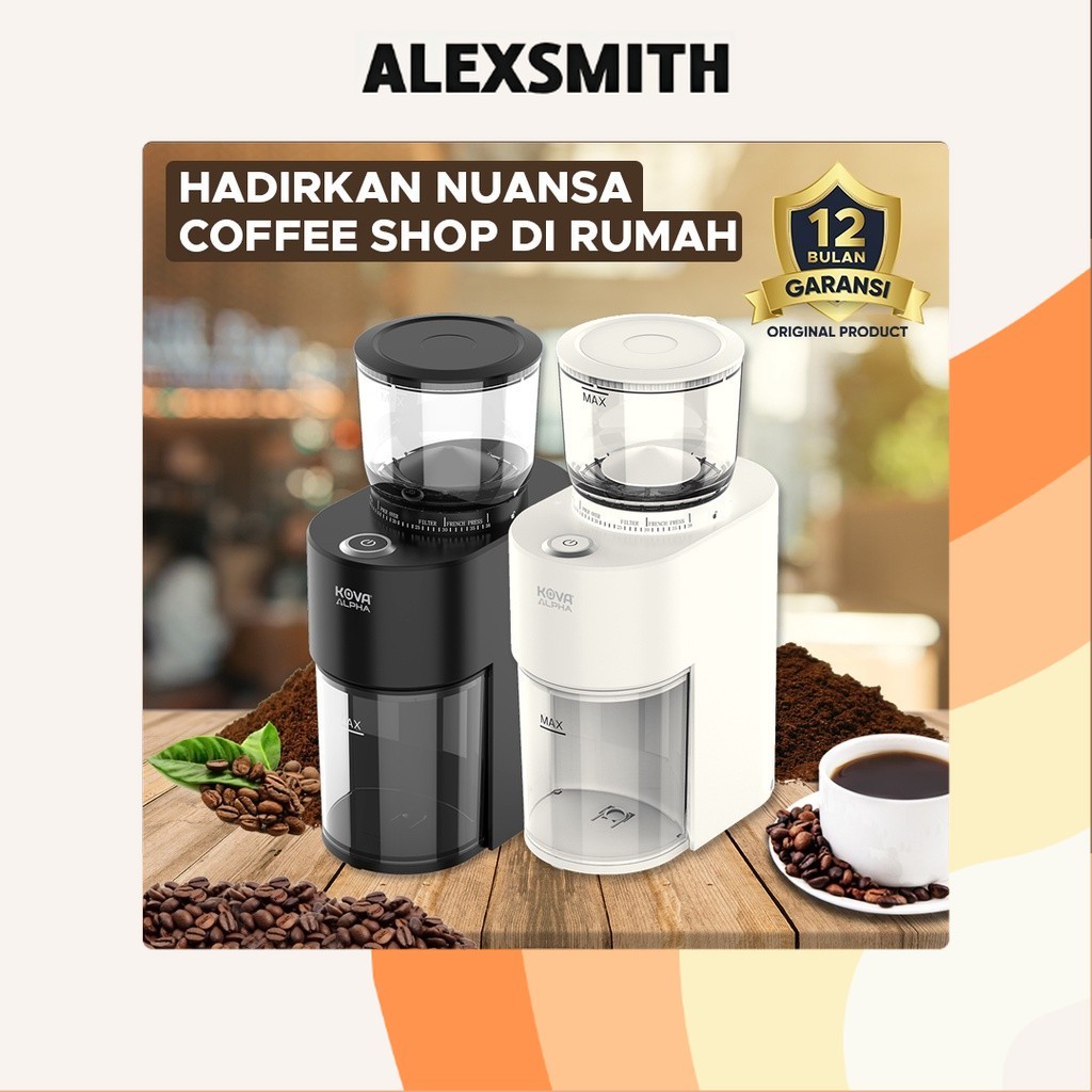 Kova Alpha Coffee Grinder Electric Mesin Giling Biji Kopi Elektrik
