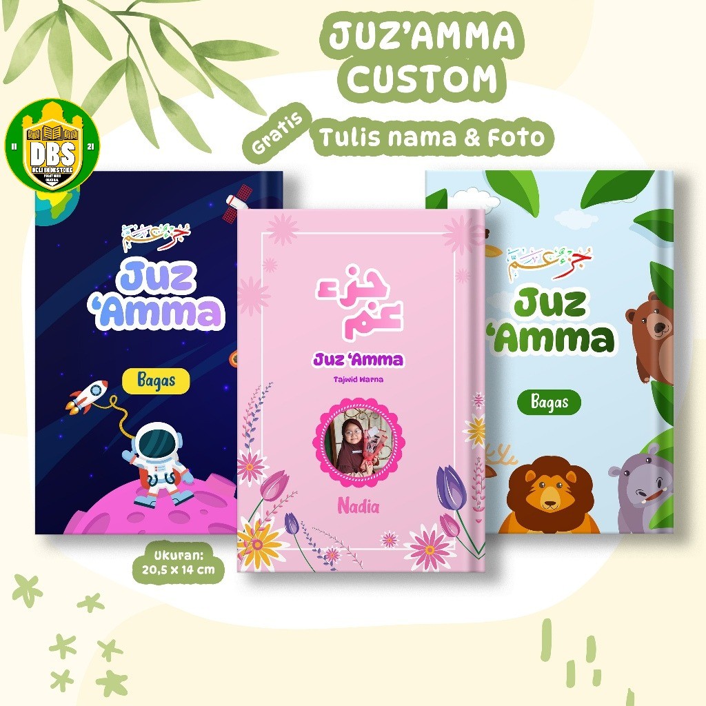 Juz Amma Anak Custom Nama Foto Juz'amma For Kids Custom Foto - Buku Juz Amma Soft Cover