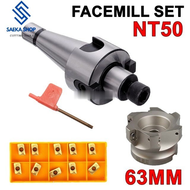 Paket Arbor Set NT50 FMB22 Facemill 63mm Insert APMT 11/16 Holder BAP Milling