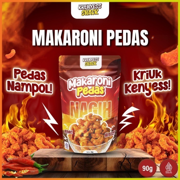 

Makaroni Krenyess Renyah Rasa Pedas Nagih Makaroni Viral Pedas Nagih