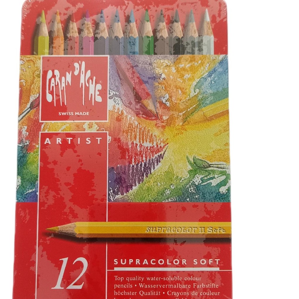 

Pensil Warna Carandache- karandas 12 warna Supracolor Soft Stationery