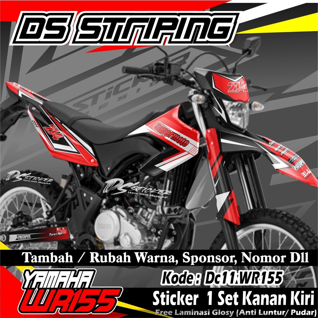 DC11 Stiker Sticker Setiker WR155 Decal Fullbody List Variasi joss