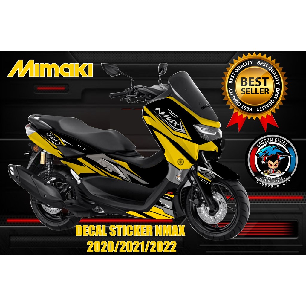Stiker decal nmax monster hitam