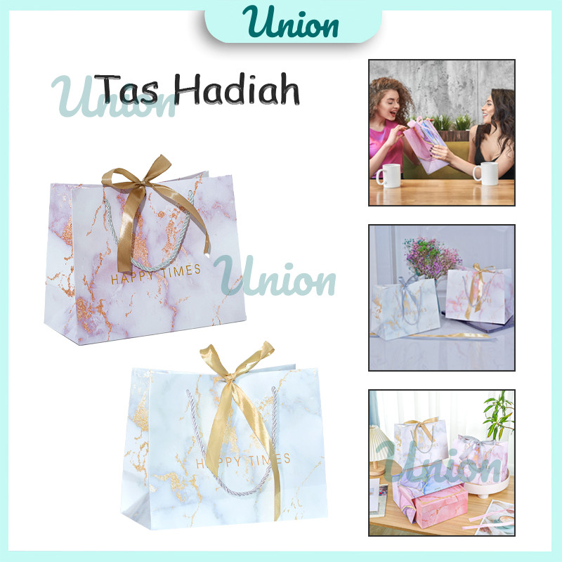 

Kantong Goodie Paper Bag Marble Jumbo Motif Marmer + Pita