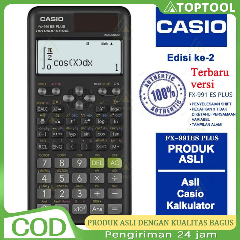 

Kalkulator Scientific Casio ilmiah FX-991EX/991ES-Plus Calculator Scientific Casio Kalkulator Casio Scientific 417 Fungsi/Dua Sumber Tenaga Baterai Dan Tenaga Matahari/40 Konstanta Rumus