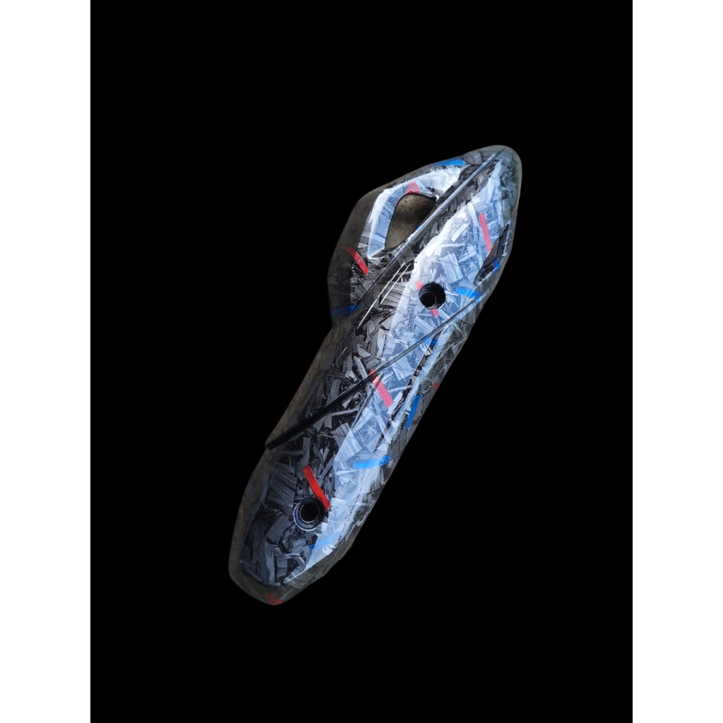 Forged merah biru Tutup tameng knalpot pcx150 AES VARIASI 27