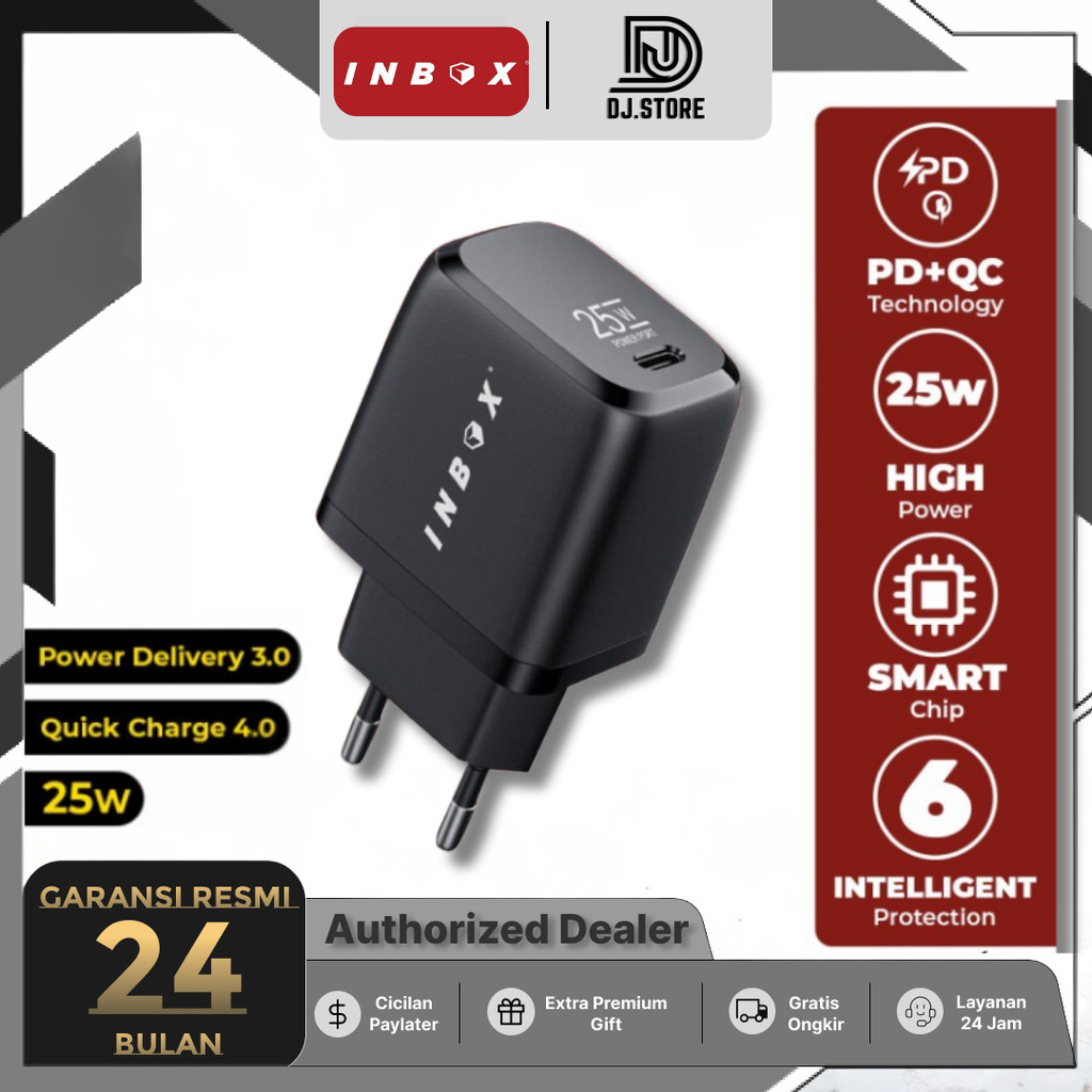 INBOX PDA-1 Charger 25W PD 3.0 QC 4.0 Power Delivery Adapter Adaptor