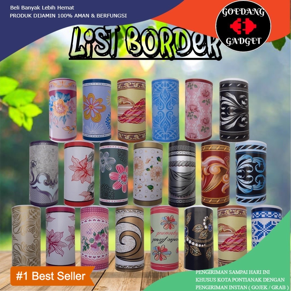 LIST BORDER STIKER WALLPAPER STICKER LIS BORDER PREMIUM TEKSTUR TIMBUL 10CM X 10M WALL BORDER LIST S