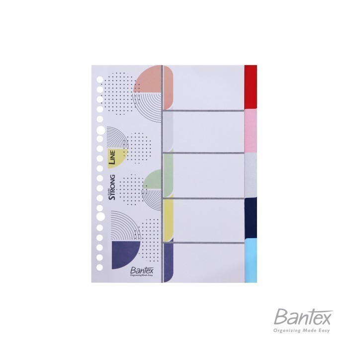 

[BMS Bekasi] Bantex Pembatas Binder / PP Colour Divider Untuk Multi Ring Binder Ukuran A5 - 6033