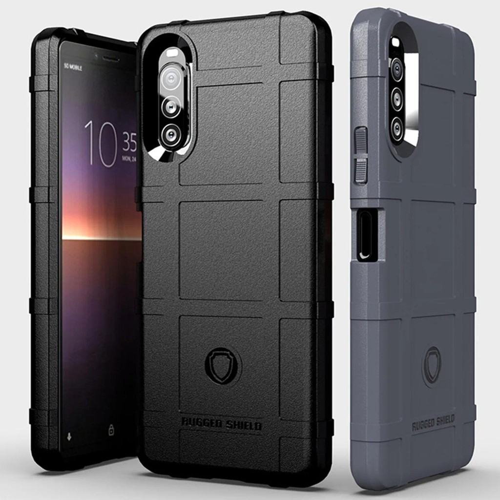 For Sony Xperia 10II sony10 ii Silicone Shield Case Armor Heavy Back Cover for xperia10 ii Shockproo