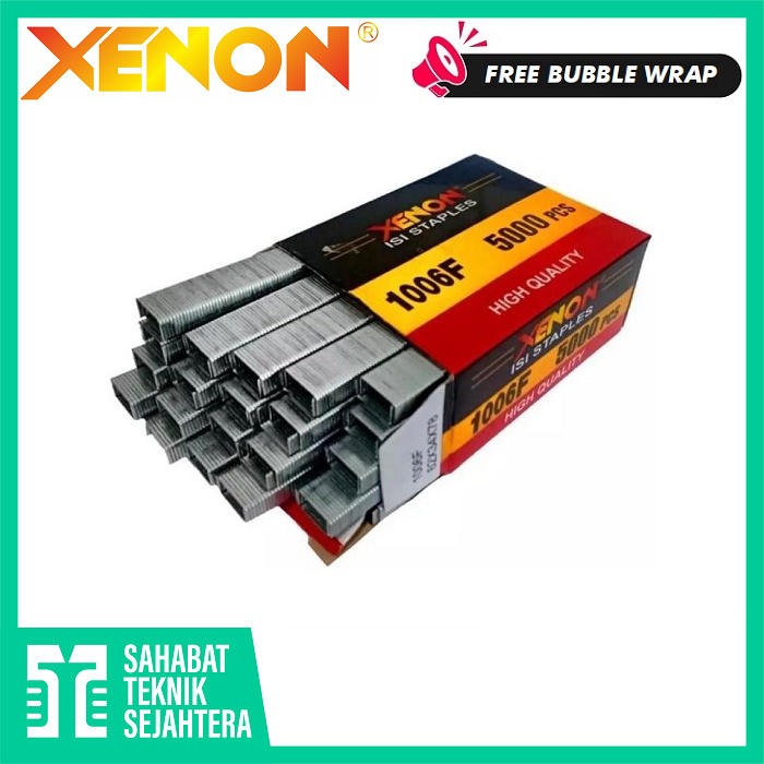 

XENON 1006F Isi Staples 6 mm Mesin Paku Tembak U Mata Air Nailer Nail Gun 6mm 1006 F Angin Stapler