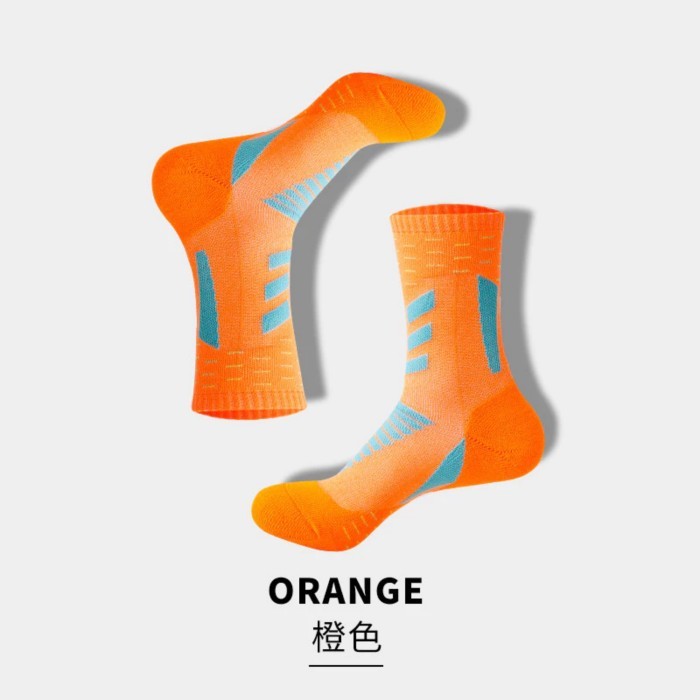 [New Collection] Kaos Kaki TEBAL Olahraga Pria Wanita Gym Sports Running Outdoor | NEW - Orange