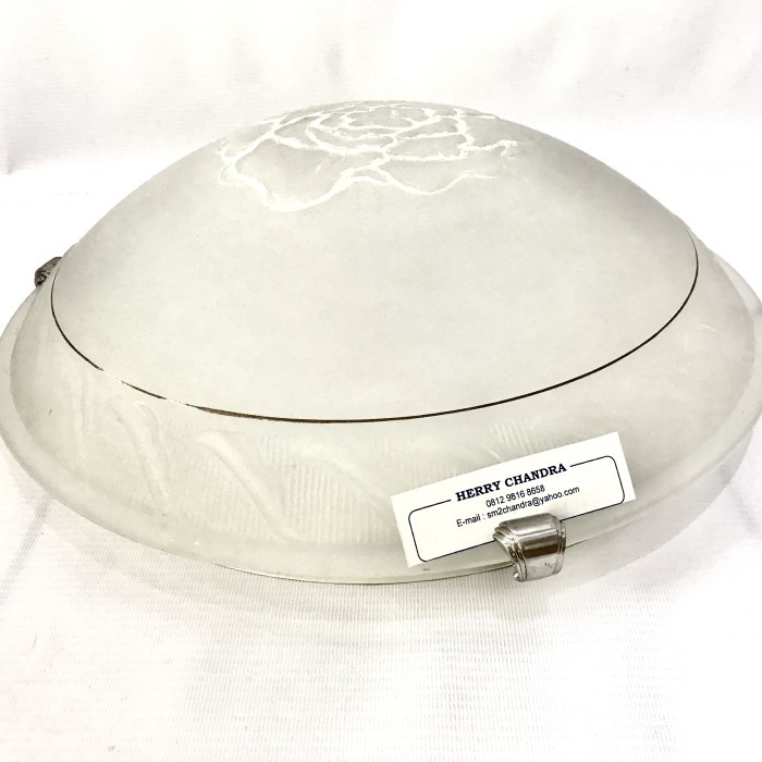 Lampu Plafon bulat kaca kancing 3 Motif Bunga Lampu 3240112