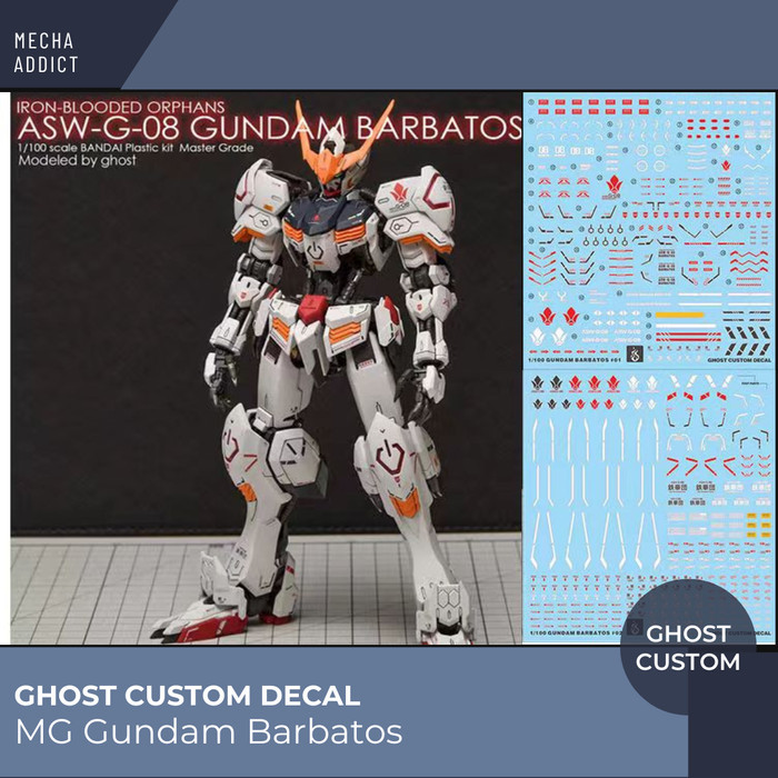 Water Slide Decal MG Gundam Barbatos by Ghost Decal