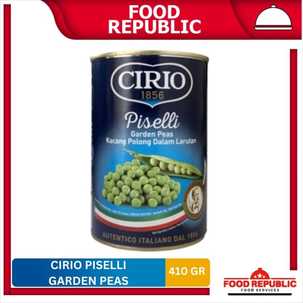 

Cirio Piselli Garden Peas 410g / Kacang Polong Dalam Larutan Kaleng
