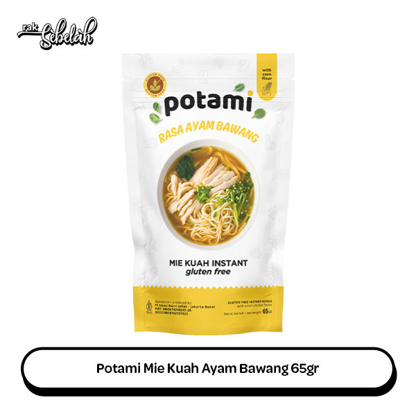 

Potami Mie Kuah Instant Sehat Rasa Ayam Bawang 65gr - Healthy Noodle | Gluten Free | Rak Sebelah