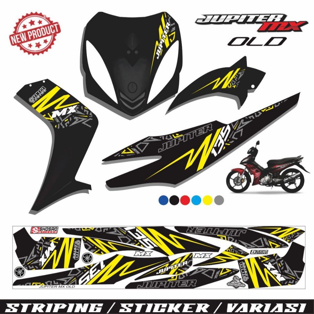 SETIKER / STIKER STRIPING VARIASI JUPITER MX OLD / VARIASI JUPITER MX 135 KARBU OLD