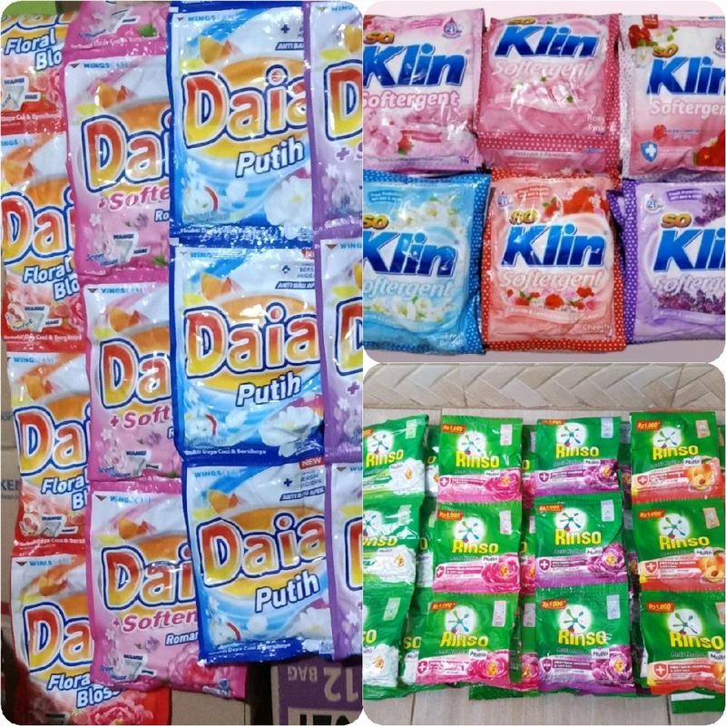 [COD] 5 renceng detergent Daia/Soklin/rinso 1000an grosir juwana