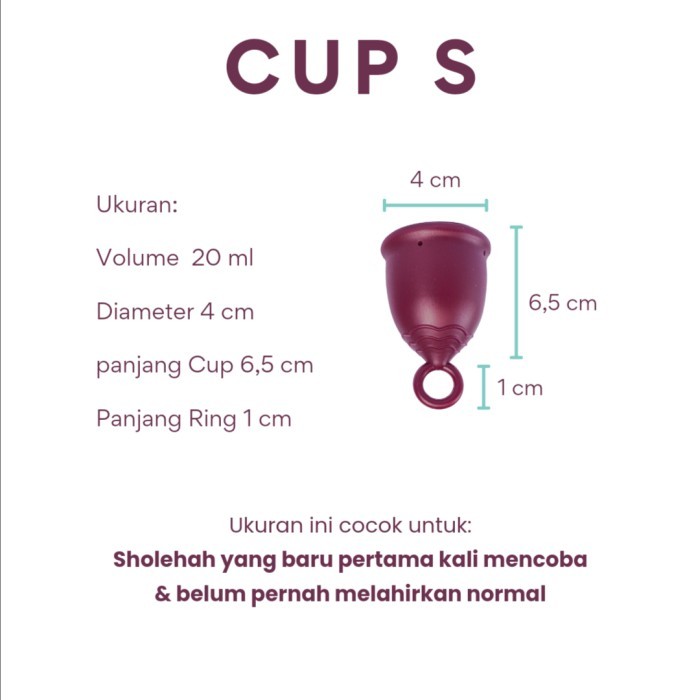 AISHA V CUP | MENSTRUAL CUP BY AISHA V CARE - S, 1 pcs