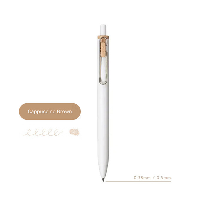 

Thos Uni UniBall One Fika Colors 0.38mm 0.5mm Gel Ink Pen Limited Edition - CappuccinoBrown, 0.5mm