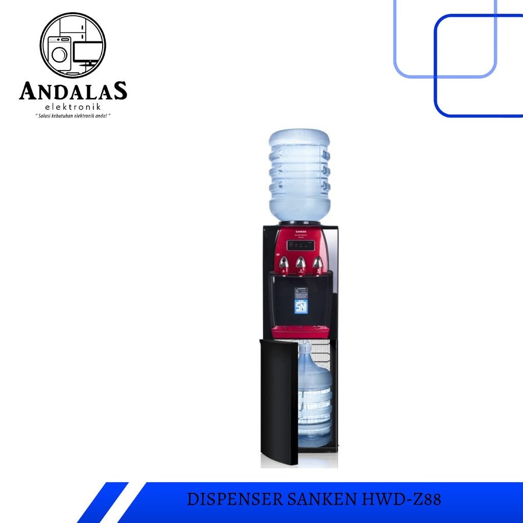 Sanken HWD-Z88 Water Dispenser - Hitam Merah [Galon Atas & Bawah] HWD Z 88 Z88