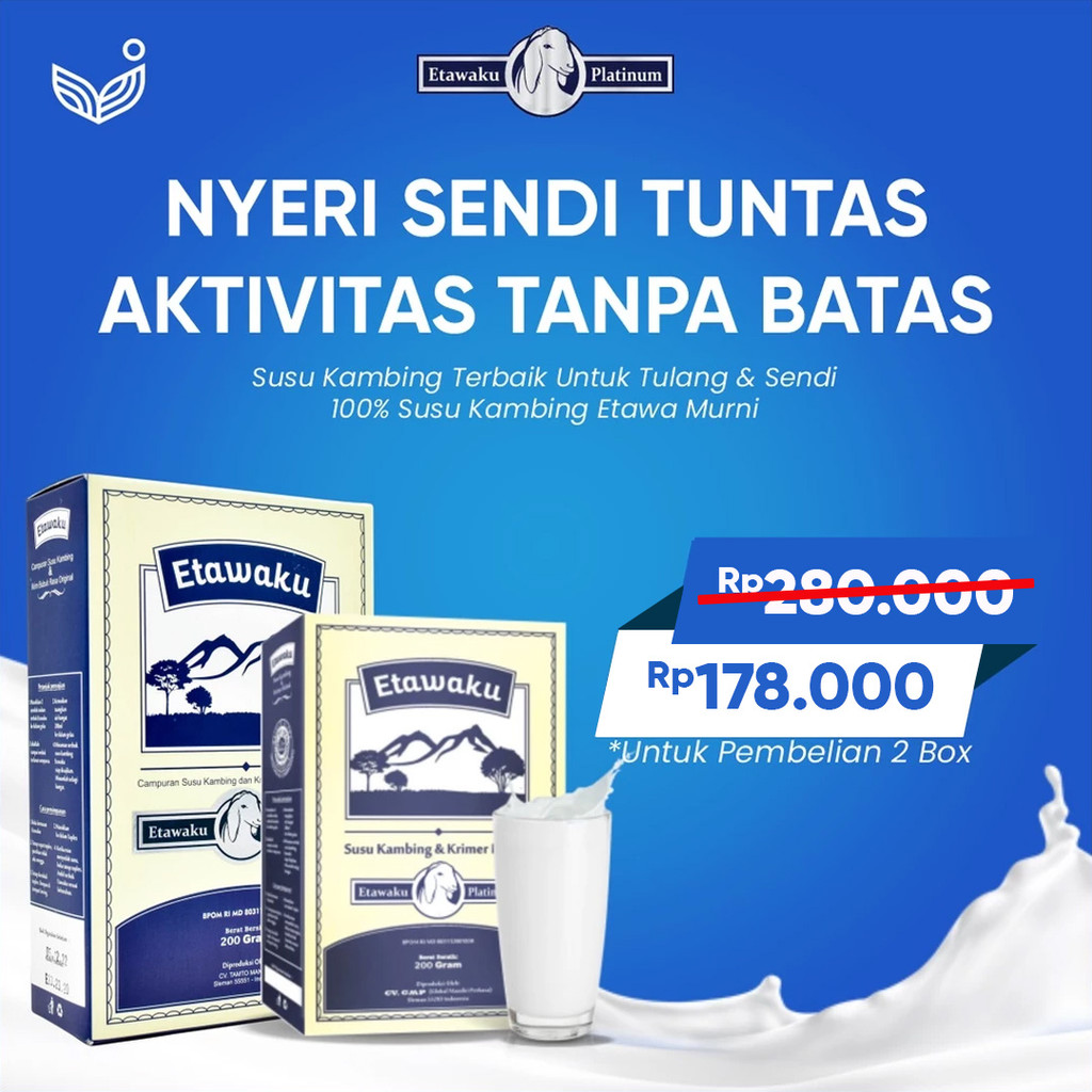 

ETAWAKU PLATINUM (PAKET 2 BOX) - MAMPU MENGATASI NYERI SENDI