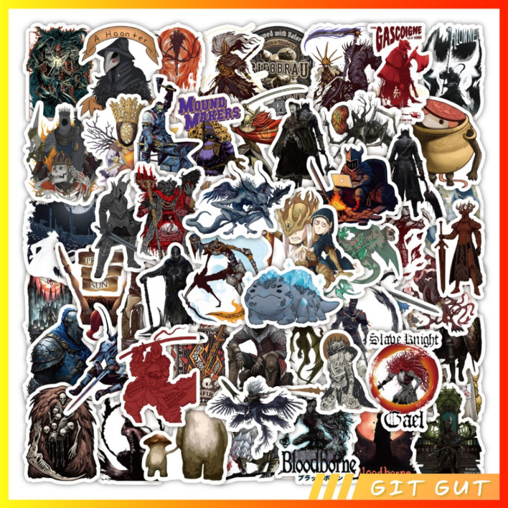 

Sticker Pack Stiker Vinyl 50 pcs Dark Souls Bloodborne Game