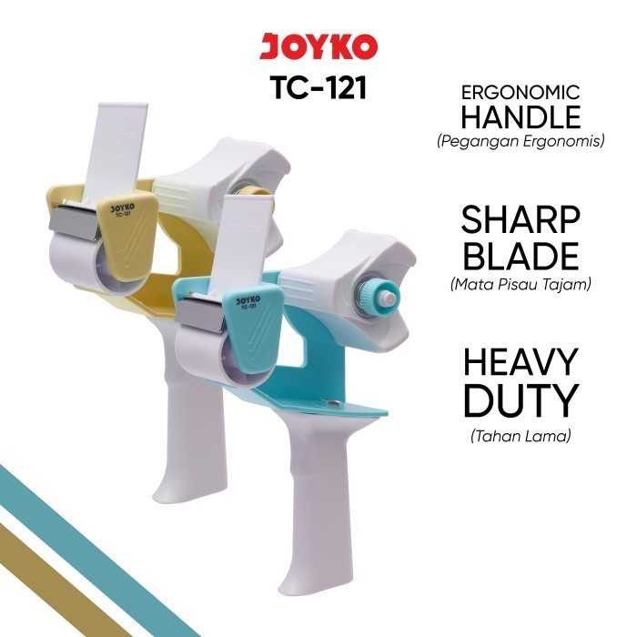 

Tape Cutter TC-121 Tape Dispenser Pemotong Pita Perekat Joyko Heavy Duty