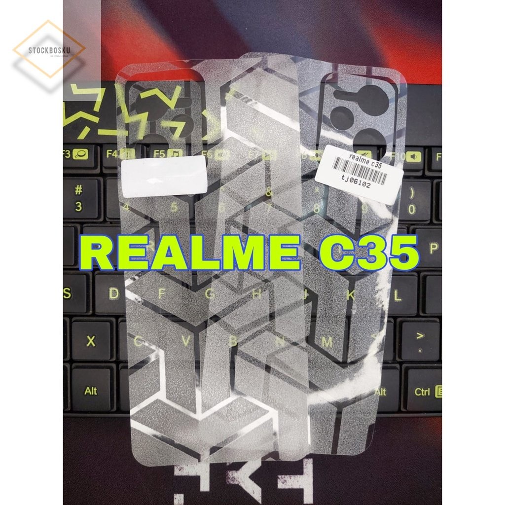 ( AS ) Garskin Skin Carbon Realme C35 Back Skin Optimus Transformers Garskin Handphone