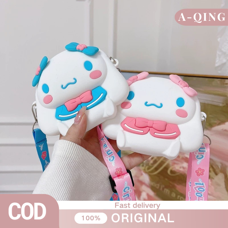 Tas Cinnamorol Selempang anak Silicone  pop it karakter Sanrio Sling Bag Dompet Koin  Makeup/Tas Rub