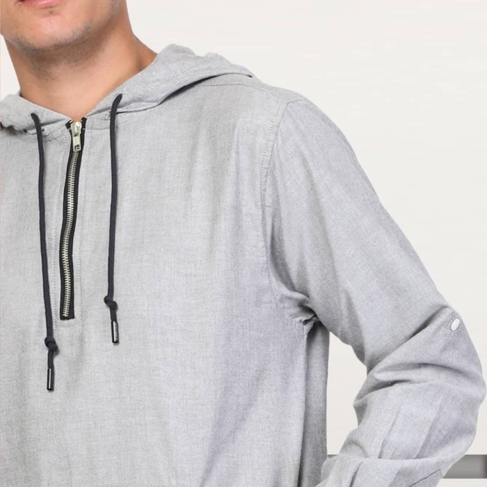 ✨LARIS✨ -Outwear Pria HOODIE TWO-D Dhini Aminarti Abu Muda  - Abu Muda, M