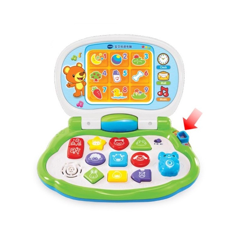 VTech baby bilingual computer 6-36 month old children's laptop audio-visual point reader learning ma