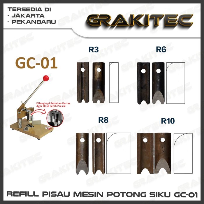 

Thosti Refill Pisau Mesin Potong Siku Round Corner GC 01 - GC 01 - R3
