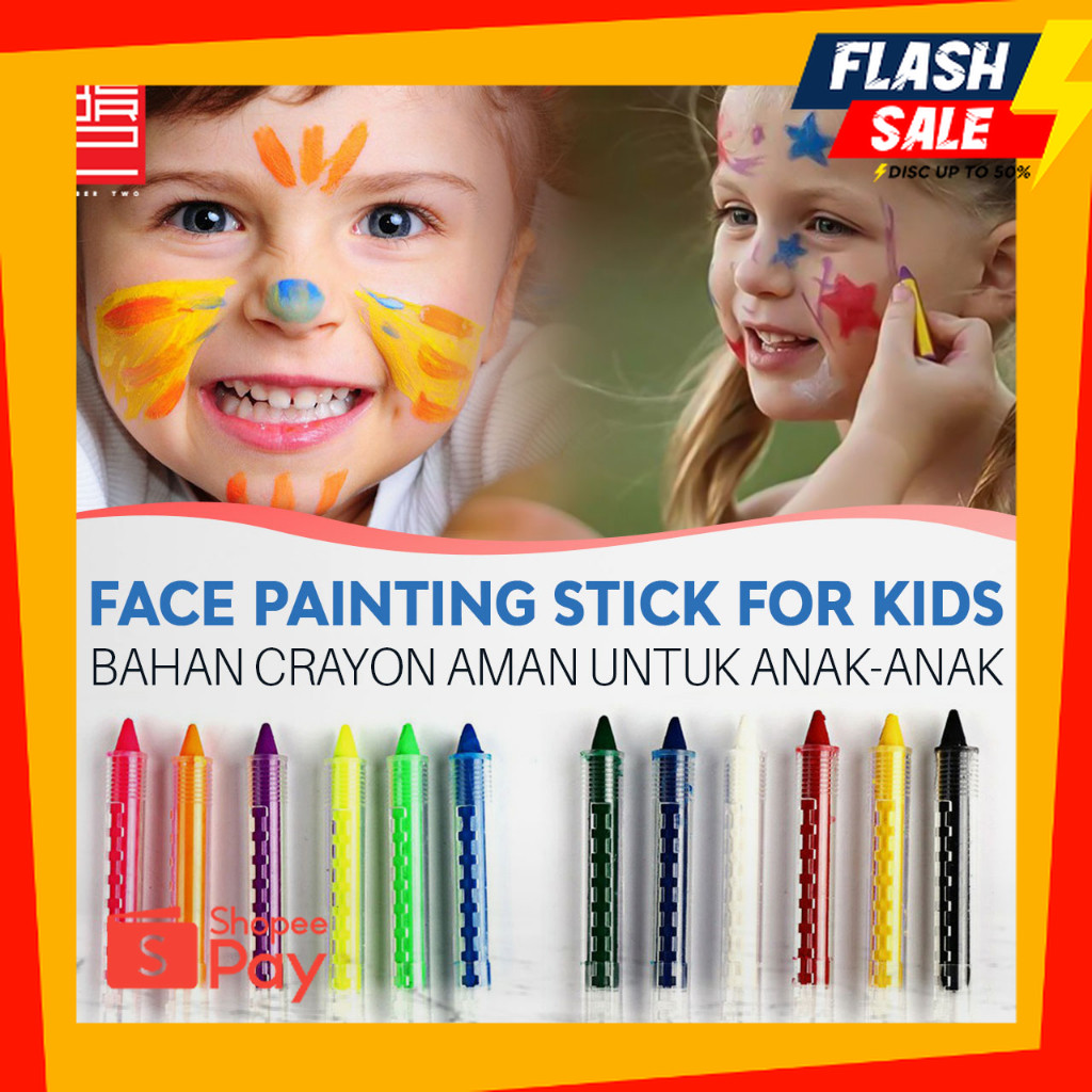 

HALOWEEN 10.10 | Face painting anak make up kit crayon kid kids stick set wajah body paint halloween krayon non toxic