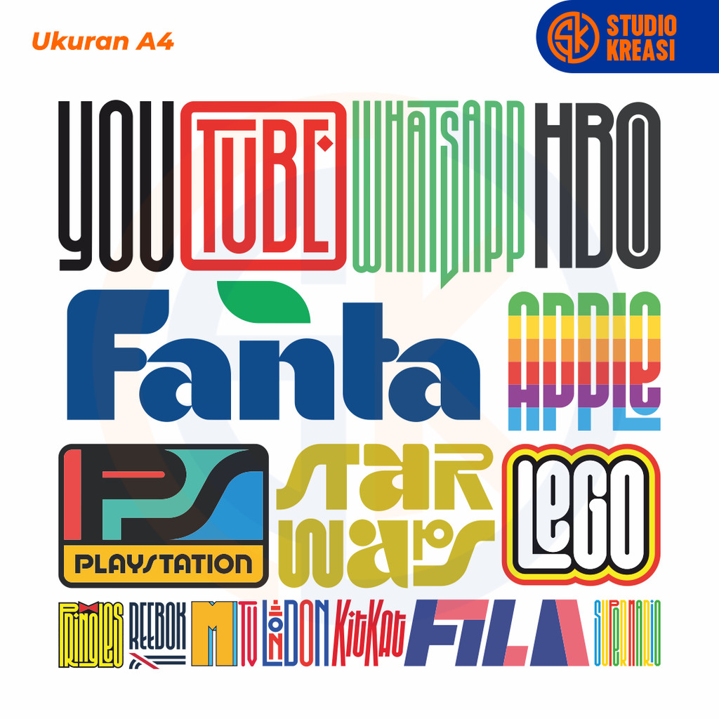 Sablon Setrika Sablon DTF Satuan A4 Logo Brand 01 - SIAP PRESS