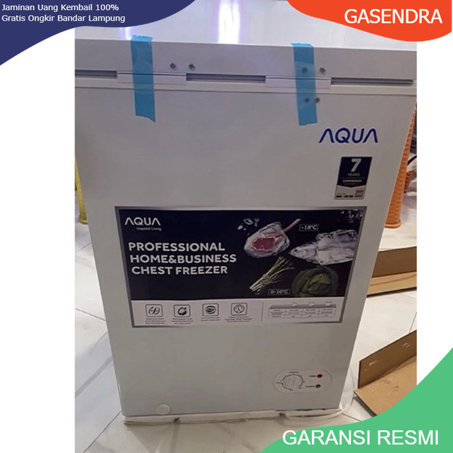 AQUA AQF110 FA 100 Liter CHEST FREEZER BOX  LEMARI PEMBEKU