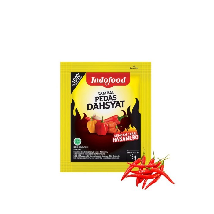 Saos Indofood Habanero / 1 Renceng / 10 Pcs