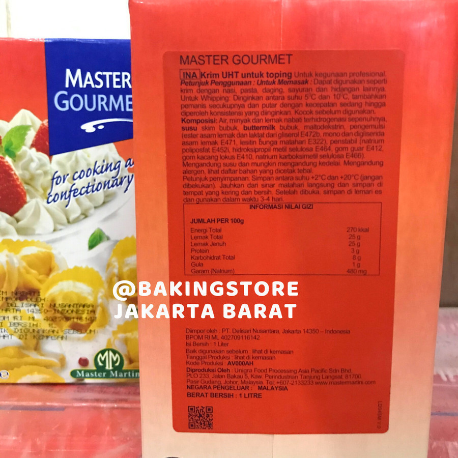 

JKL [KARTON] Cooking Cream Master Gourmet 12 x 1 Liter