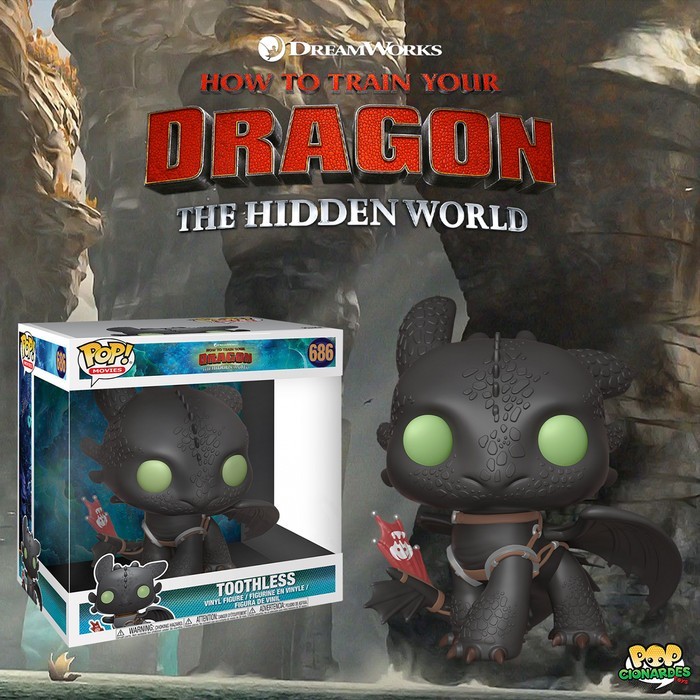 Funko POP How To Train Your Dragon 3 - Toothless 10" - Night Fury