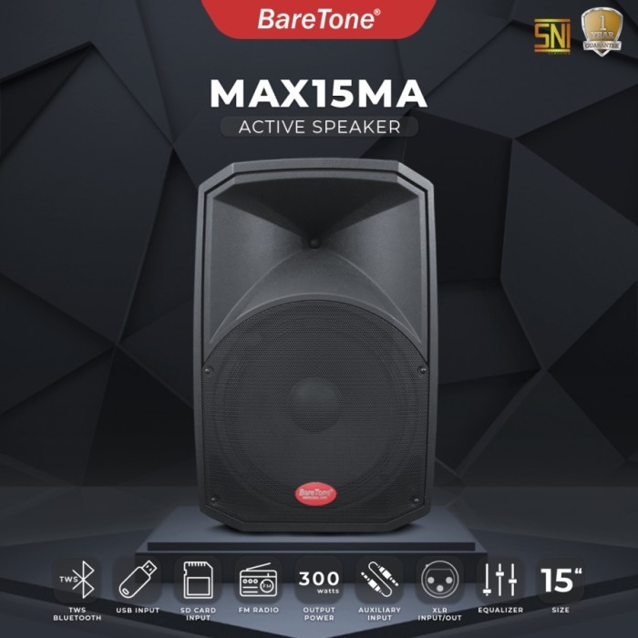 Speaker Aktif BareTone MAX 15MA / MAX15MA 15 Inch