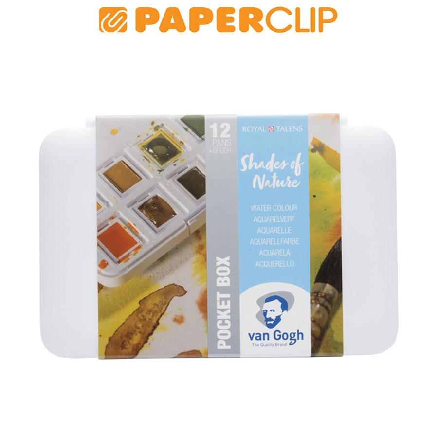 

WATERCOLOR POCKET BOX VAN GOGH 20808641 GWC SHADES OF NATURE 12 PANS