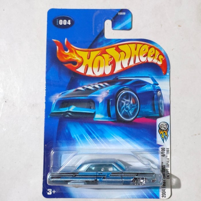 EL99 Hotwheels Hot Wheels 64 1964 Chevy Impala biru 2004 First Editions
