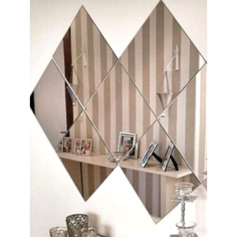 (kaca cermin asli)kaca cermin tempel dinding aesthetic30x30cm