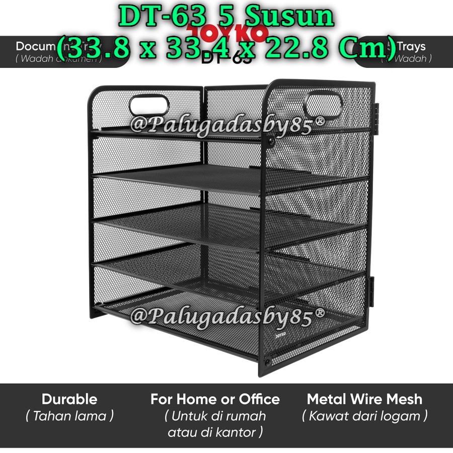 

(1 Biji) Document Tray JOYKO DT-63 33.8*33.4*22.8 / Document Tray Wadah Dokumen Joyko 5 Tray DT-63